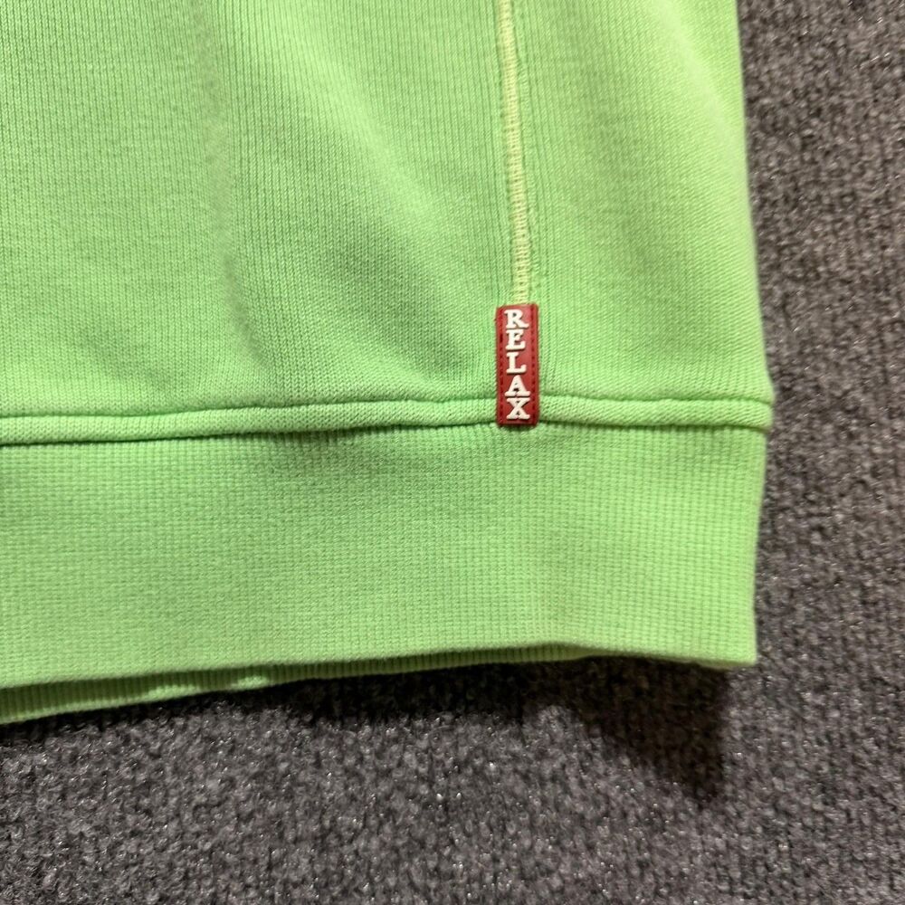 Tommy Bahama Sweatshirt Mens Medium Green Relax 1/4 Zip Mock Neck Pullover Logo - Picture 7 of 11